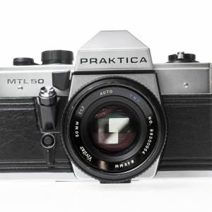 Praktica MTL 50 35mm Film Camera w/ Vivitar 50mm f1.7 Lens