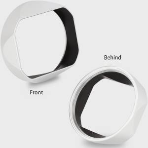 HAOGE LH-LQW Square Metal Lens Hood For LEICA Q2 銀色方形遮光罩