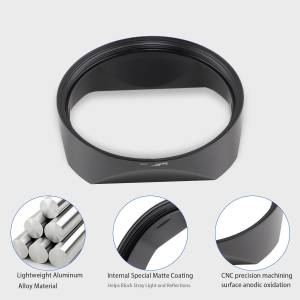 HAOGE LH-LQB Square Metal Lens Hood For Leica Q3 全片幅定焦相機 (19080) 黑色方...