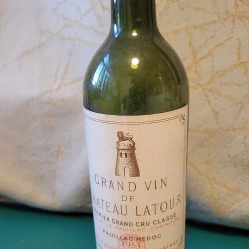 [EMPTY WINE BOTTLE- 75cl 吉酒瓶] Chateau Latour  Grand Cru 1953 – Bordeaux