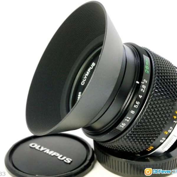 Olympus OM-System G.Zuiko Auto-W 28mm 專用 金屬螺絲遮光罩 (接近全新)