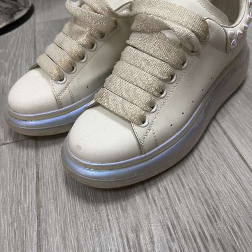 Alexander McQUEEN 37 閃粉鞋帶 釘面膠底 波鞋 女裝