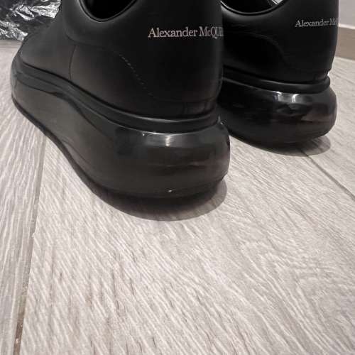 Alexander McQUEEN 41.5 全黑 透明膠底 男裝 波鞋
