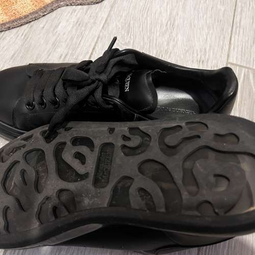 Alexander McQUEEN 41.5 全黑 透明膠底 男裝 波鞋