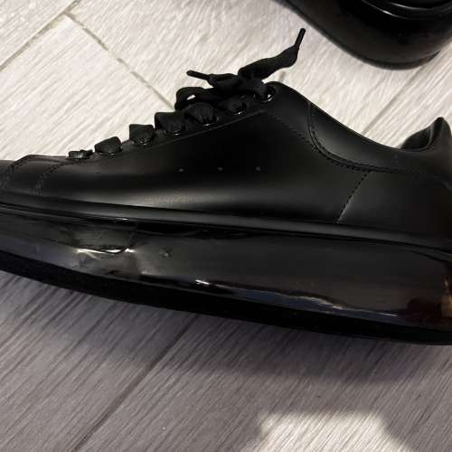Alexander McQUEEN 41.5 全黑 透明膠底 男裝 波鞋