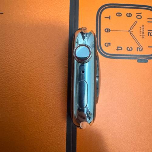 Apple Watch Hermes Series 9 S9 45MM 銀色不鏽鋼 （不連皮錶帶）