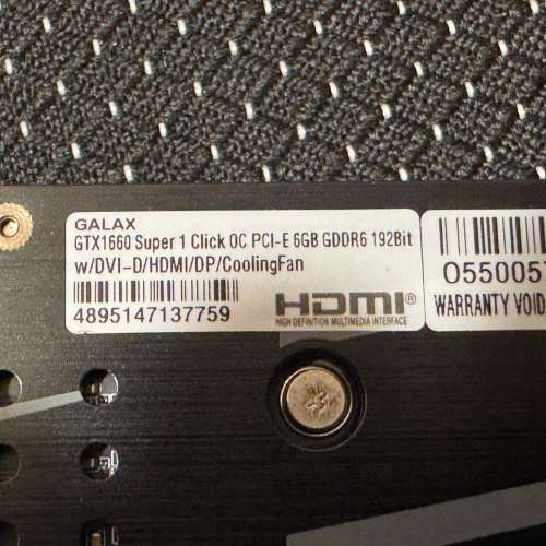 GALAX GTX 1660 Super (1-Click OC)  1660s not 1050 1060 1070 1080 2060 2070 ti s