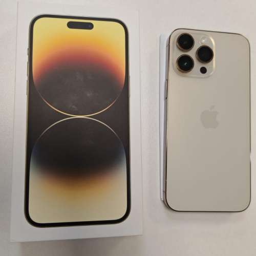 蘋果iPhone14ProMax 1TB金色84%電 連盒