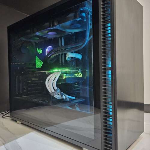 高端 電競 靜音 打機 畫圖 超頻 頂配 RGB 桌上電腦 水冷 PC Intel i9 Asus ROG RTX...