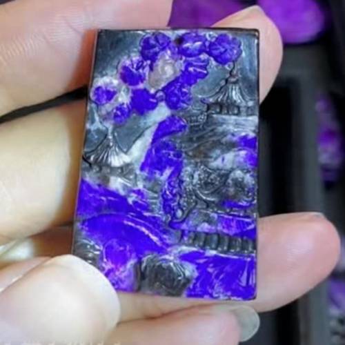 sugilite 蘇紀石 舒俱徠石 吊墜 山水畫