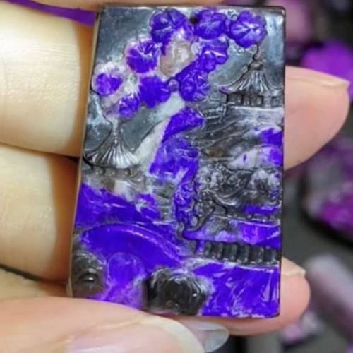 sugilite 蘇紀石 舒俱徠石 吊墜 山水畫