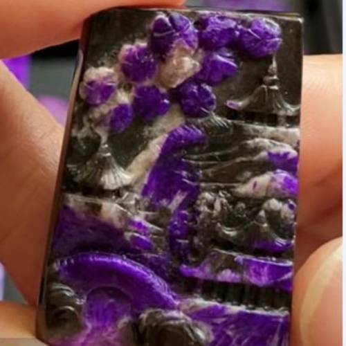 sugilite 蘇紀石 舒俱徠石 吊墜 山水畫