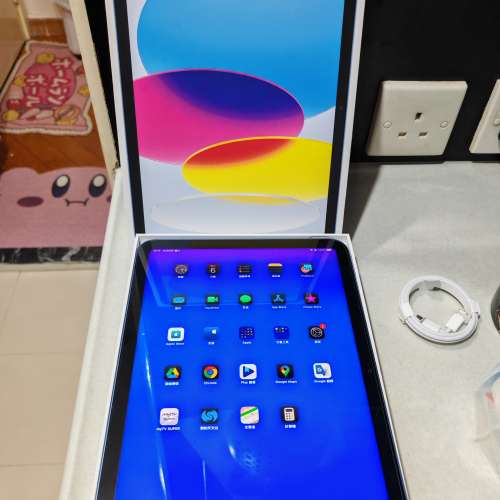 99%極新無花 香港行貨 藍色 Apple iPad 10 10.9" Wifi 256GB 全套有盒有單有保用