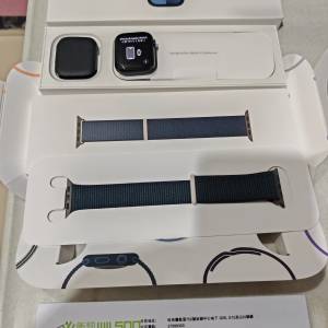 99%極新無花 香港行價 藍色 45mm Apple Watch S9 GPS 有AppleCare+ 全套有盒有單有保...