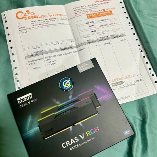 KLEVV CRAS RGB 32G kit DDR5 6400