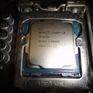 Intel® Core™ i3-8100 3.6GHz 連 B360M PRO-VH 主版 (正版Window10Pro) Socket 1151