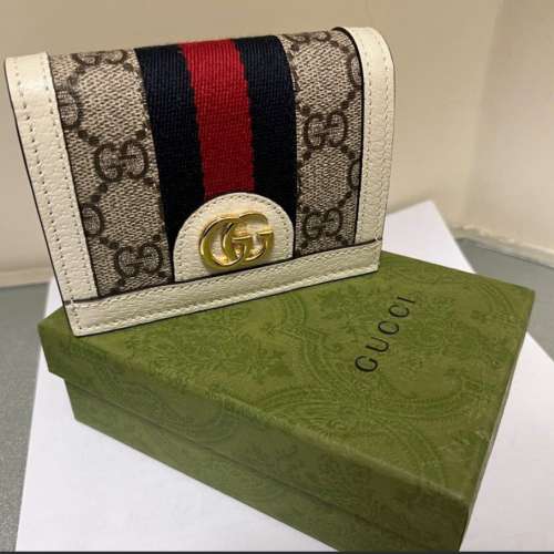 Gucci OPHIDIA GG卡片銀包