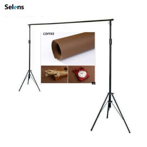 SELENS 3m(W) X 2.4mm(H) Background Support Stand With 2m(W) X 3m(H) Backdrop Set