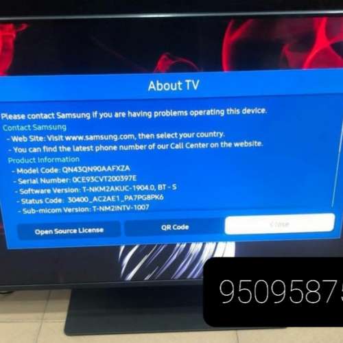 Samsung 43inch 43吋 Qn90A Neo QLED 4K smart tv 智能電視