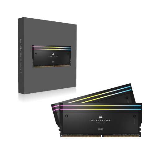 全新 64GB DDR5 32×2 6400 MT/s CL32 – Corsair Dominator Titanium