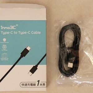 Inno3C Type-C to Type-C Cable 快速充電線