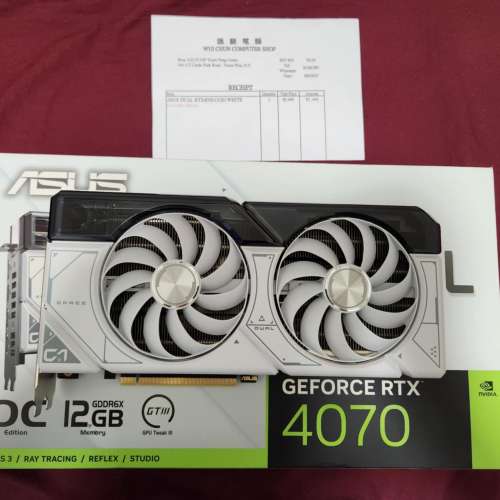 Asus RTX 4070 Dual【有單，盒，保養】