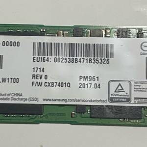 Samsung PM961 256GB M.2 NVMe SSD