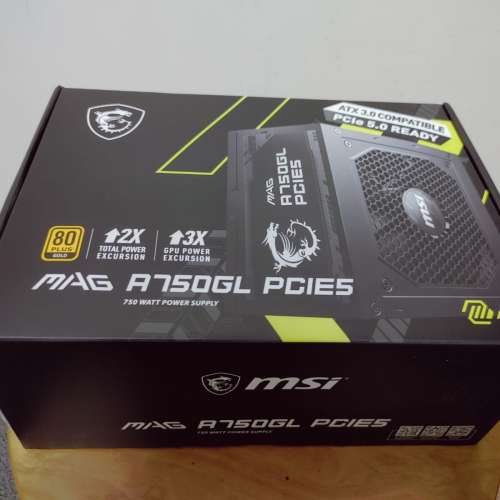 MSI 微星 MAG A750GL 750W 80Plus Gold 金牌 PCIe 5.0 全模組 火牛