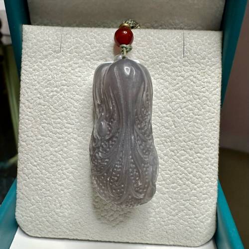 天然和田玉白菜吊墜