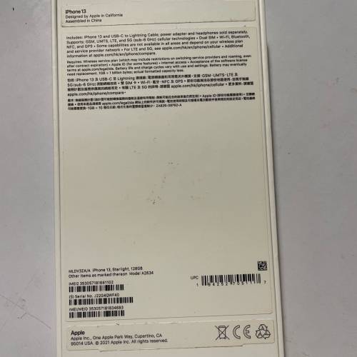 Apple iPhone 13 128gb 原裝有盒 港版行貨 Battery 90%