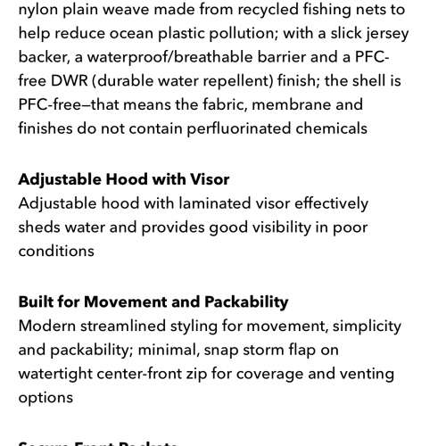 現貨 全新 Patagonia 3L Shell 防水 Men's Slate Sky Waterproof Rain Jacket 男裝 ...