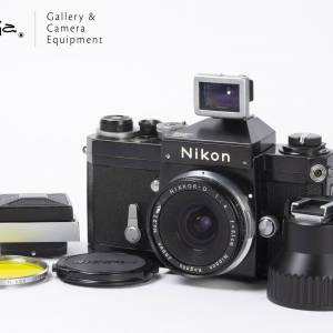 || Nikon F - Black Paint with Nikkor-O 21mm F4 F Mount & extra accessories ||