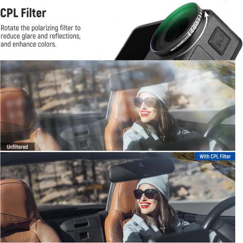 Neewer 4-Filter Set ND8, ND16, ND32, and Polarizer Filter For DJI Osmo Action 5