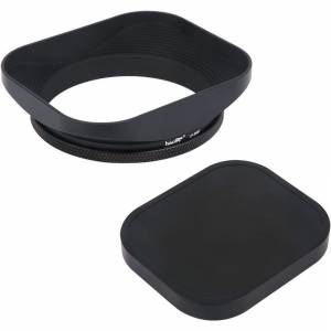 Haoge LH-B58T 58mm Square Metal Screw-in Mount Lens Hood With Cap (專用方形遮...