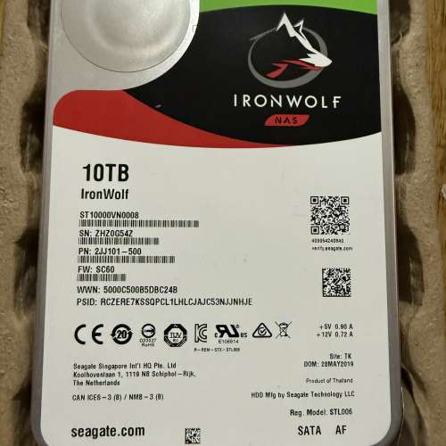 有問題 Seagate 10GB 3.5” SATA ST10000VN0008 Hard Disk 硬碟