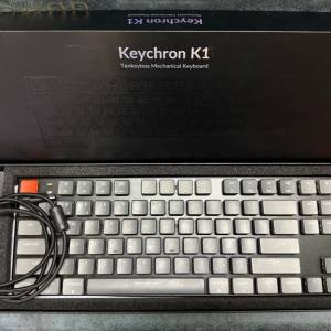 90% 新 Keychron K1 87 鍵 RGB Type C + 藍芽無線 機械鍵盤（Ver.4）