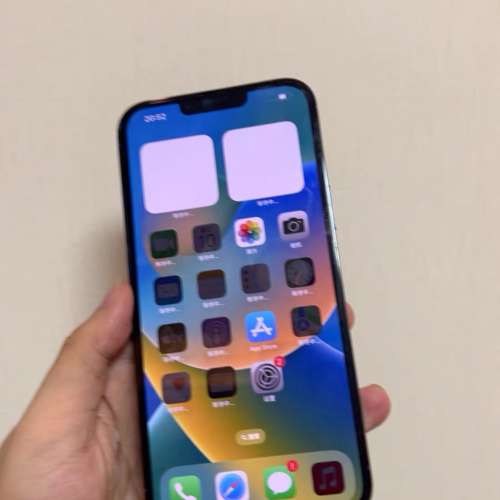 iPhone 13 Pro Max 1tb 天藍峰，5G 雙咭/電池效能98 ％，使用原裝case 同貼mon貼