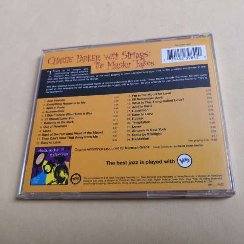 CHARLIE PARKER WITH STRINGS:The Master Takes 美版