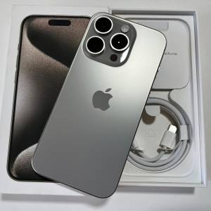 全新一年AppleCare 原色 iPhone 15 pro 256gb 平行進口無鎖 原裝無拆