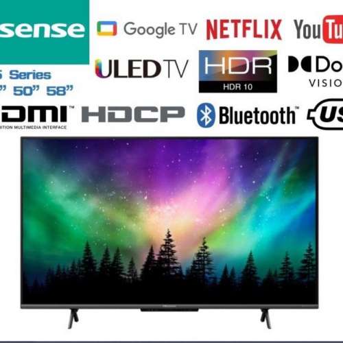 Hisense 海信 50吋 4K Google 智能數碼電視 HK50A65 LED液晶電視 HDMI 有錄影功能 (...