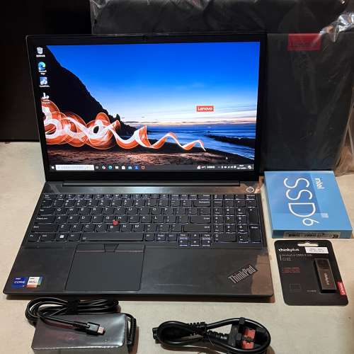 真95%新 Lenovo Thinkpad E15 Gen 2, 11代 i7-1165G7, 32GB RAM, 新512GB SSD, Win...