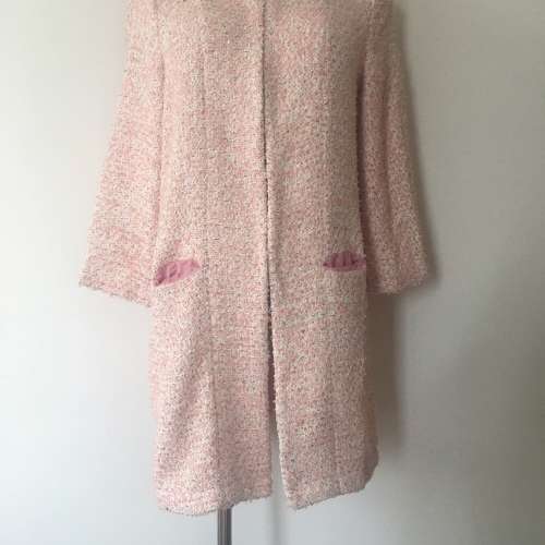 Pink tweed coat