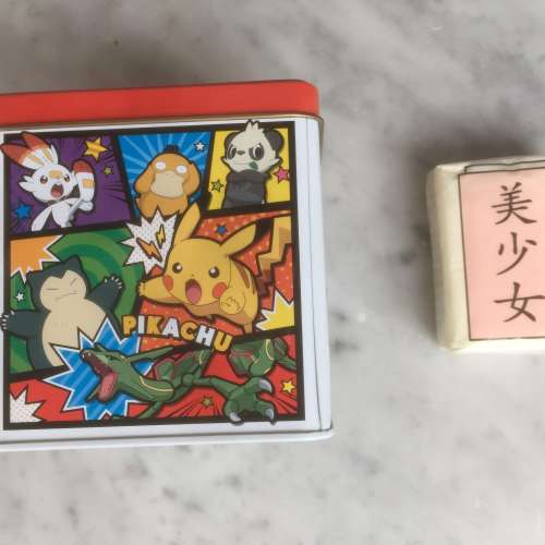 $20 竉物小精靈 Pokemon 寶可夢 比卡超 Pikachu 彩色漫畫 正方形 金屬盒