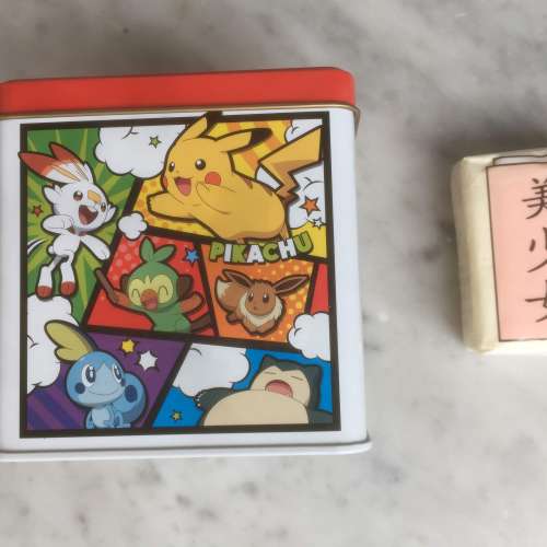 $20 竉物小精靈 Pokemon 寶可夢 比卡超 Pikachu 彩色漫畫 正方形 金屬盒