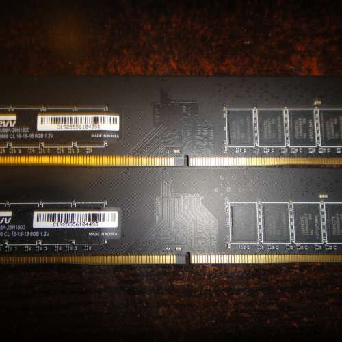 Desktop Ram KLEVV 8GBx2共16GB DDR4 2666