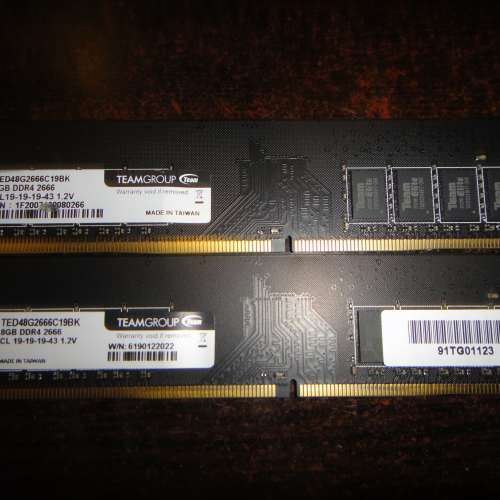 Desktop Ram Team 8GBx2共16GB DDR4 2666