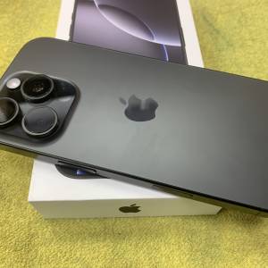 全新未激活 iPhone 16 Pro 128GB 黑色 香港行貨 蘋果保養一年 電池100% 自用首選超值