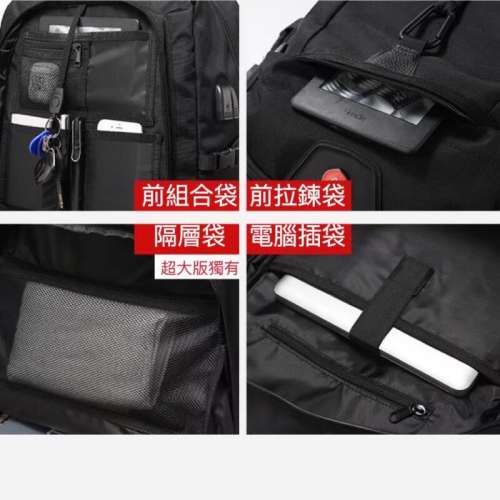全新 80L 黑色型格 防水背囊 旅行登機 手提電腦 平板 hand carry 後背包✈️ 有鞋倉...