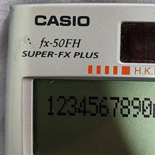 Casio fx~50FH程式計算機 H K E A A. 驗證合格 剛換全新電池太陽能合中學生數學堂用！