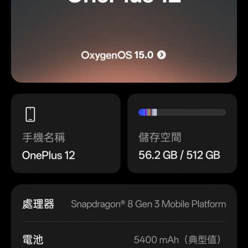 Oneplus 12 綠色行貨全套